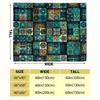 Boho Geometric Flannel Blanket, Perfect for Sofa, Bed, Camping & Travel – Ideal Gift for Friends and Family