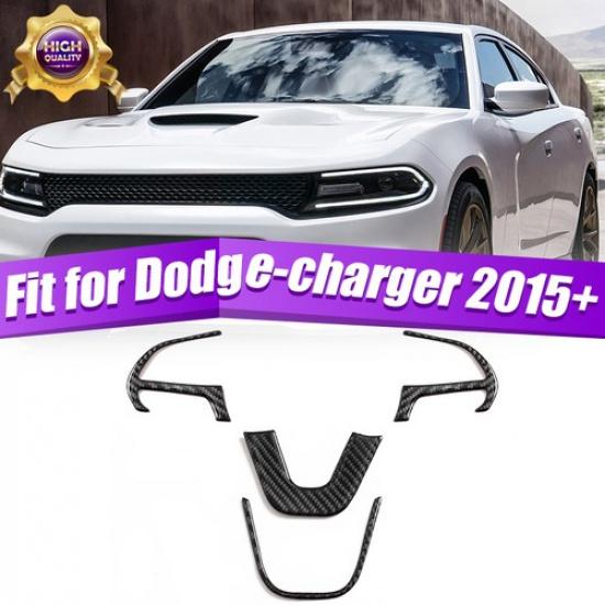 Carbon Fiber Fits Dodge Charger 15+ Copilot Storage Box Switch Handle Cover Trim