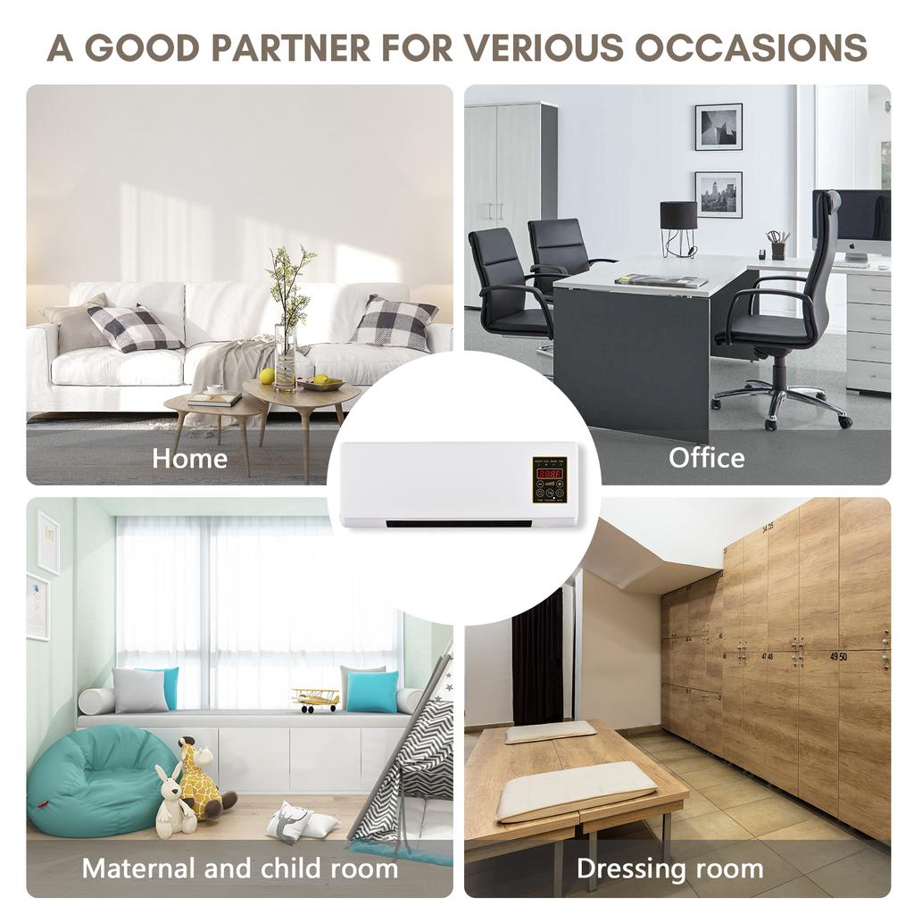 Portable Heater and Air Conditioner Combo Wall Mounted Desktop 2in1 Electric Heater Air Conditioner