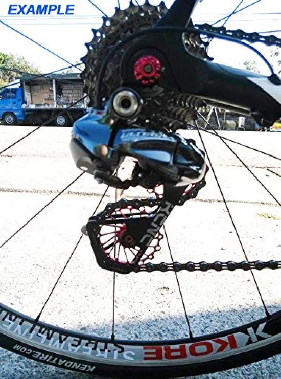 KCNC 16T Derailleur Pulley 7075 Aluminum Alloy Big Pulley Bicycle Pulley Compatible with Shimano Dura Ace 6700/6800/7800/7900/7970/9000/9070 (Black)