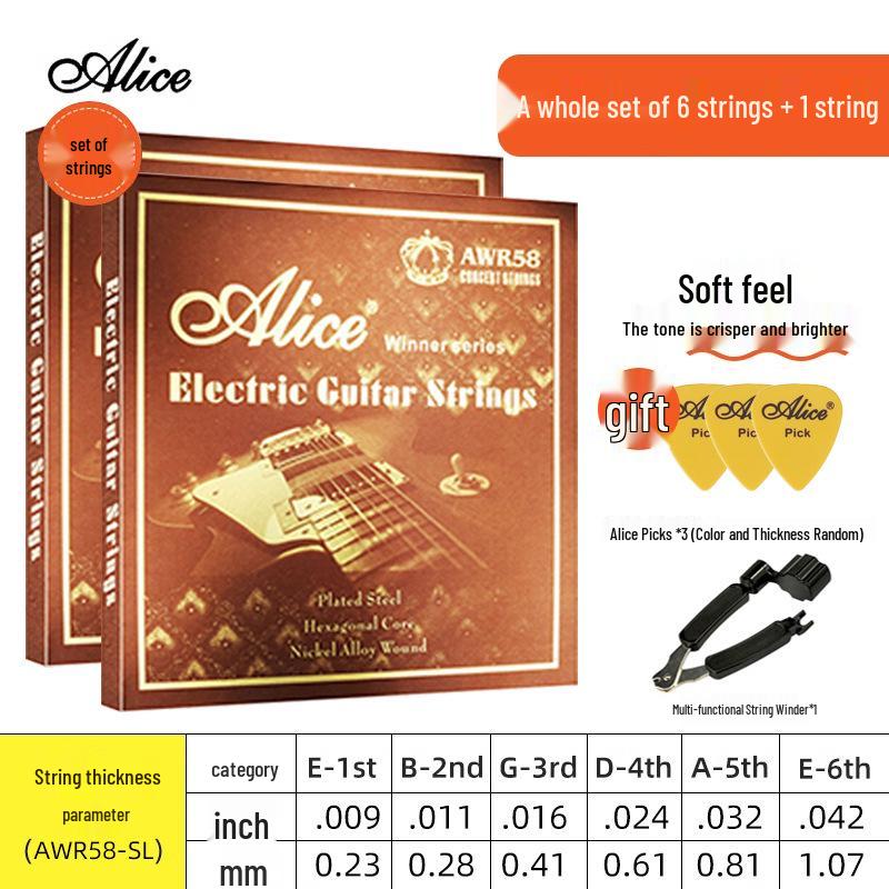 Alice AWR58 King Electric Guitar Strings – Full Set & Singles