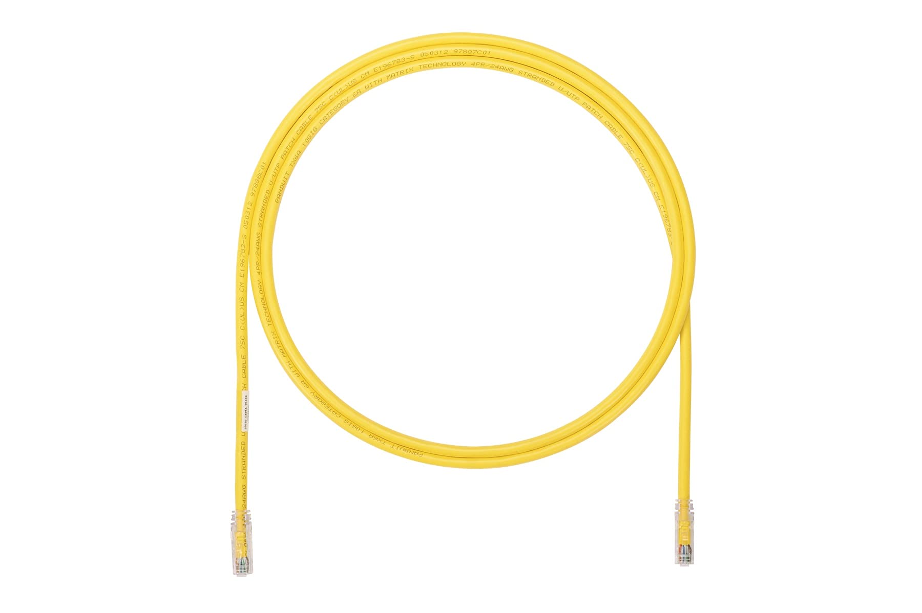 

Panduit Category 6A Professional LAN Cable, 24AWG Solid Wire, 6.4mm Diameter, 0.5m, Yellow, UTP6AX0.5MYL