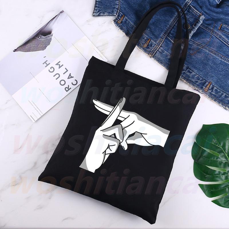 Anime Peripheral Japan's Anime Ramen Righteous Ardour Shopping Bag Women Canvas Tote Bags Eco Bag Shopper Shoulder Bags Black