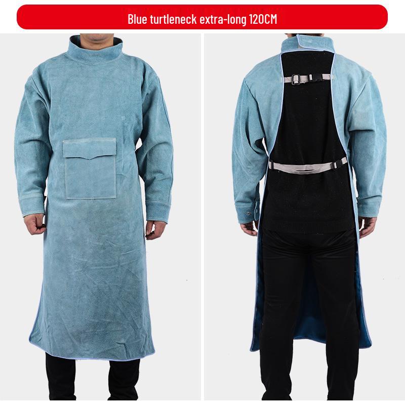 Cowhide Welding Suit – Flame Retardant, Anti-Scald, High-Temperature & Wear Resistant Leather Apron for Welders.