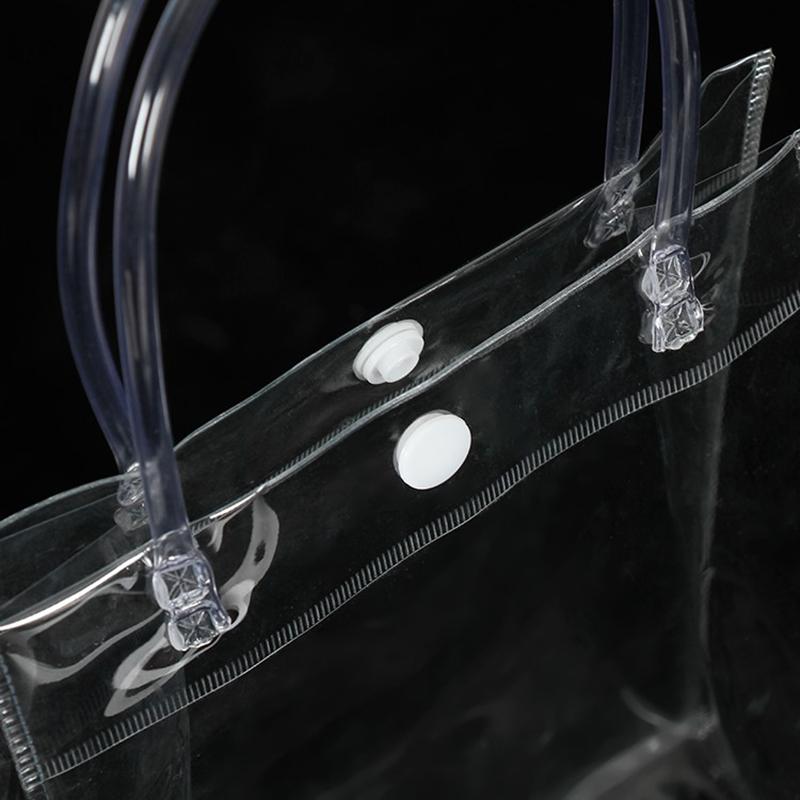 1PC Clear Tote Bag Transparent Shopping Bags Shoulder Handbag PVC Waterproof Storage Bag for Gift Cosmetic Plastic Bags 18 Sizes