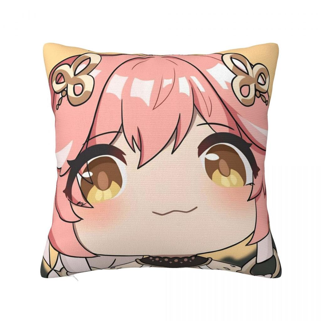 Pillow Case Cute Q Version Wuthering Waves Rinascita Phoebe Zani Square Pillow Cover Kawaii Cushion Cover Car Home Decorative