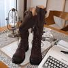 Miu is the same long boots for women's 2026 new straps, high knight boots, square head buckle but knee boots for women