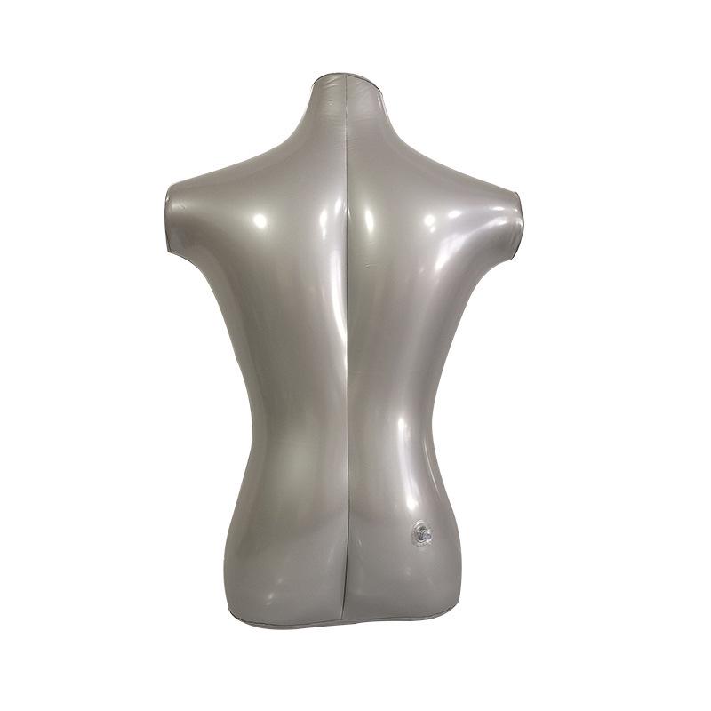 Inflatable Male Torso Mannequin Display Stand for Men s Clothing One Size серебряный