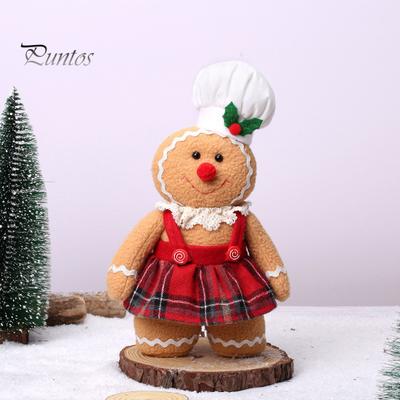 Lebkuchenmann-Plüschpuppe, bezaubernd, schafft Atmosphäre, festliche Männer und Frauen, ausgestopfte Zwergenpuppe, Weihnachtsdekoration