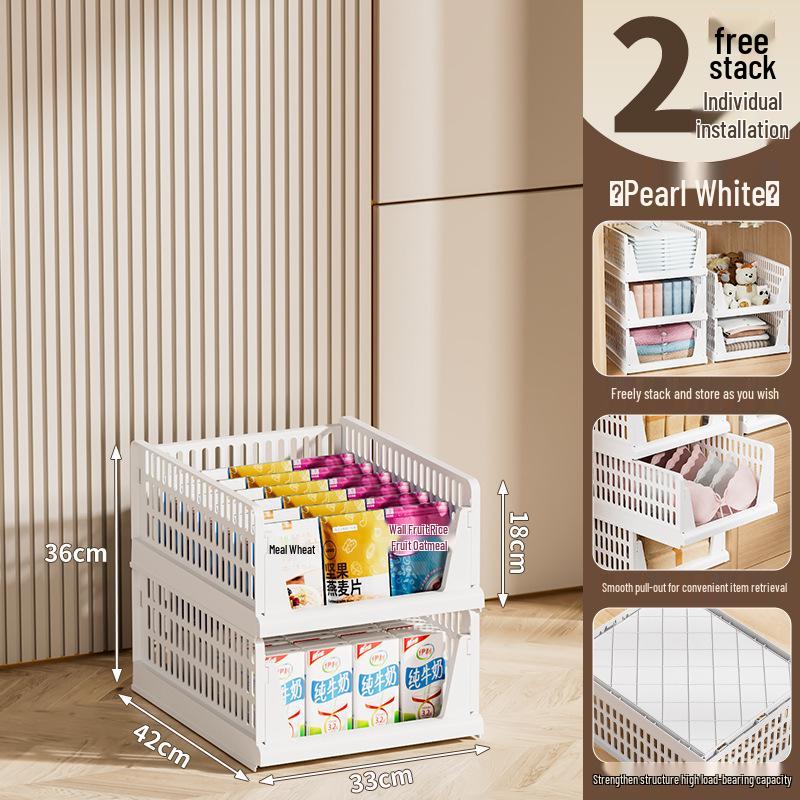 Foldable Multi-layer Storage Basket Rack – No Installation Needed