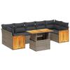 VidaXL Garden Lounge Set with Cushions 8 Pcs, Patio Sofas, Patio Furniture Set, Outdoor Furniture, Grey 3273874