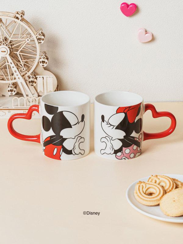Disney Mickey & Minnie Ceramic Mug Set - 330 ml (Set of 2)