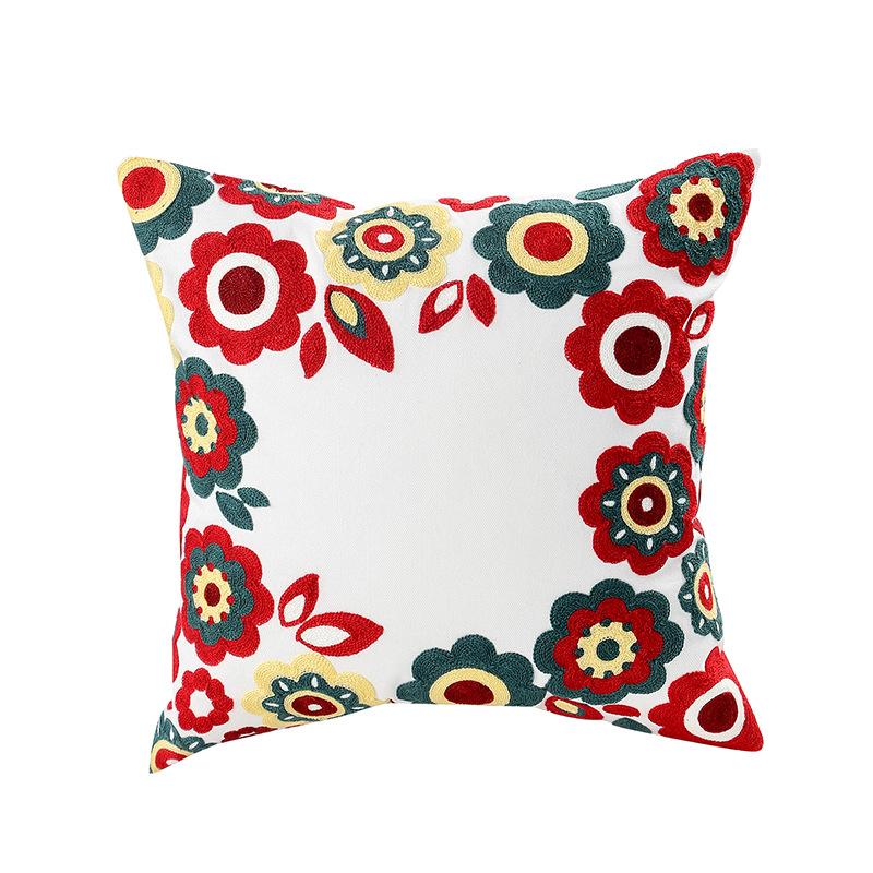 New Towel Embroidered Pillow Case Pastoral Style Home Sofa Pillow Core-free Bedside Cushion Office Waist