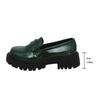 Womens Leather Shoes British Style Soft Sole Loafers Women Thick Soles Comfortable Slip On Single Shoes Zapatos De Mujer Female