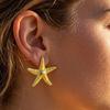 1 Paio di Orecchini a Stella Marina da Donna, Orecchini a Bottone Stella Marina Boho Beach, Accessori Gioielli a Tema Estate per Vacanze