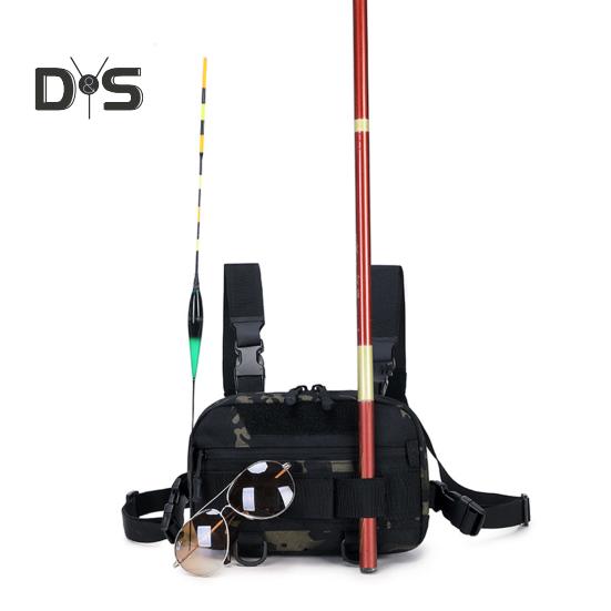 Fishing Chest Bag Waterproof Oxford Cloth Lightweight Vest Pouch Large Capacity Outdoor Camping Hiking Hunting Fishing Gear Storage Backpack
