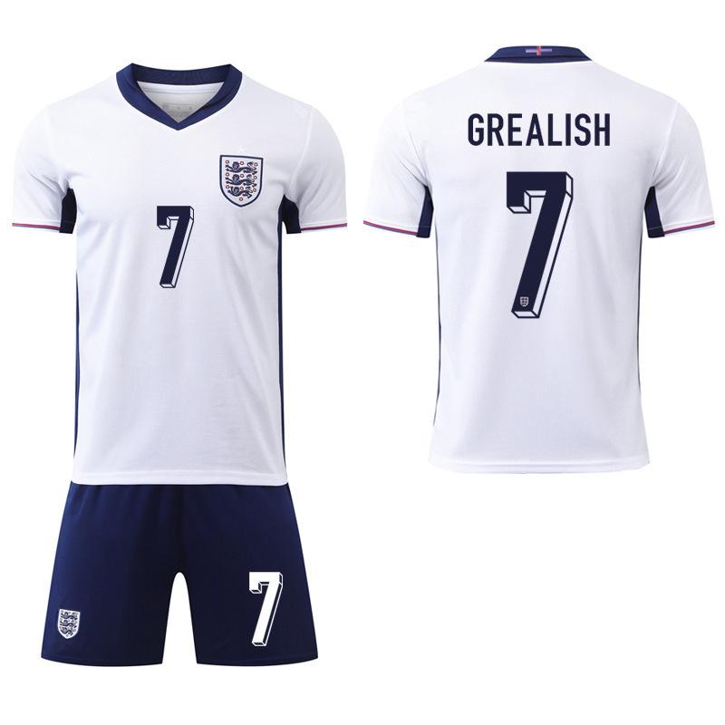 Europacupen England Fotbollsuniform Set 11 Foden Nr. 1 Bellingham Kane Fotbollströja