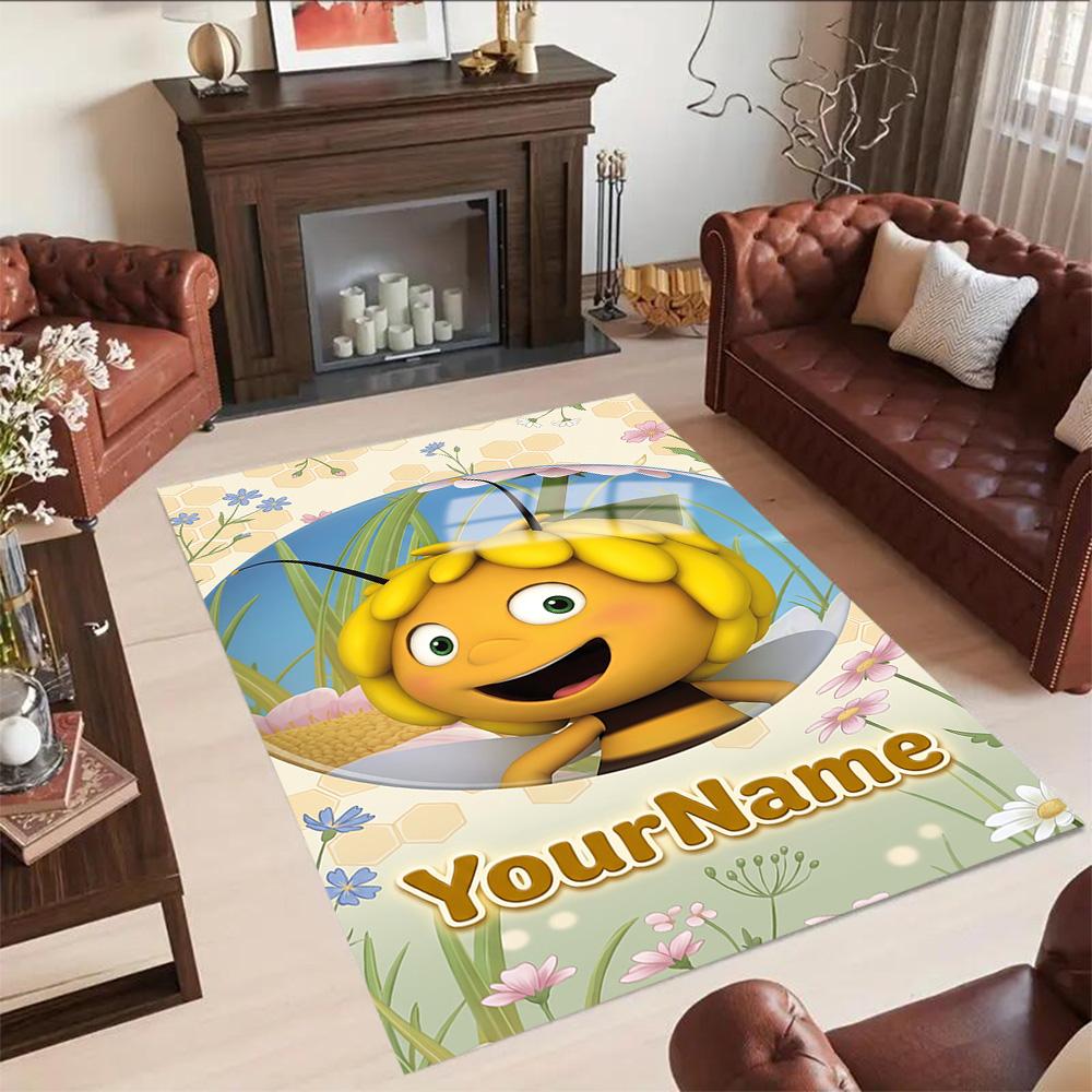 Biene Maja Customized Name Floor Rug Office Rug Perfect for Outdoor Decorate room Foyer Game Room Antislip Carpet Office home decor