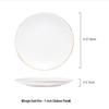 European Style Gold Rim Ceramic Dinner Plate