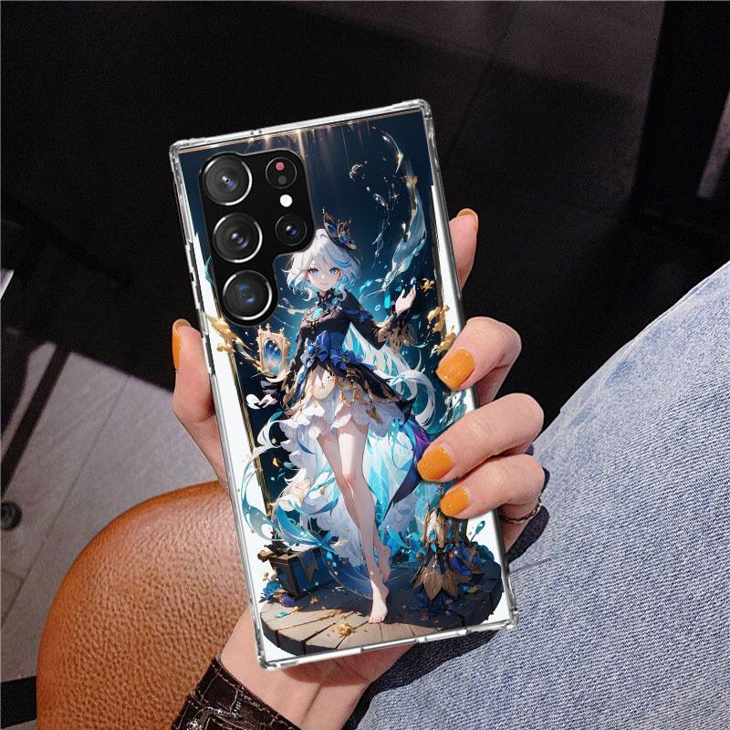 Genshin Impact Furina Phnoe Case for Samsung Galaxy S26 S25 Edge S23 S24 Ultra S22 Plus S21 S20 FE Unique Cover Soft Coque Galax