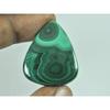 27X33X05MM Natural Green Malachite Pear Shape Cabochon Loose Gemstone 63Cts. G-243