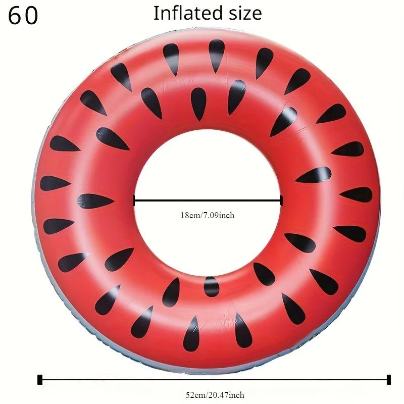 Watermelon-Shaped Inflatable Swim Ring - Durable PVC, Perfect for Pool Parties & Winter Fun, Great Christmas Gift