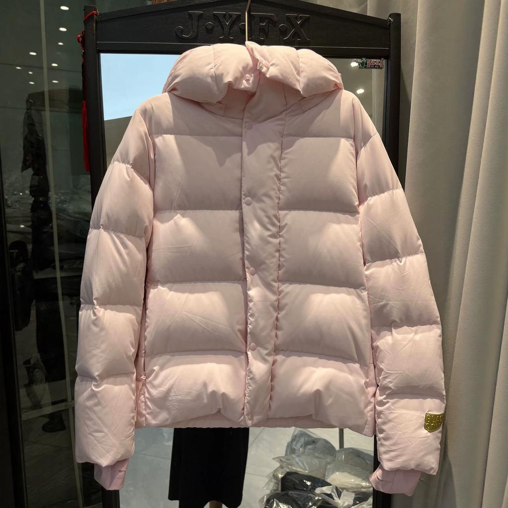 Autumn and winter popular fashion down jacket women's short thickened new hooded waist white duck down warm casual jacket