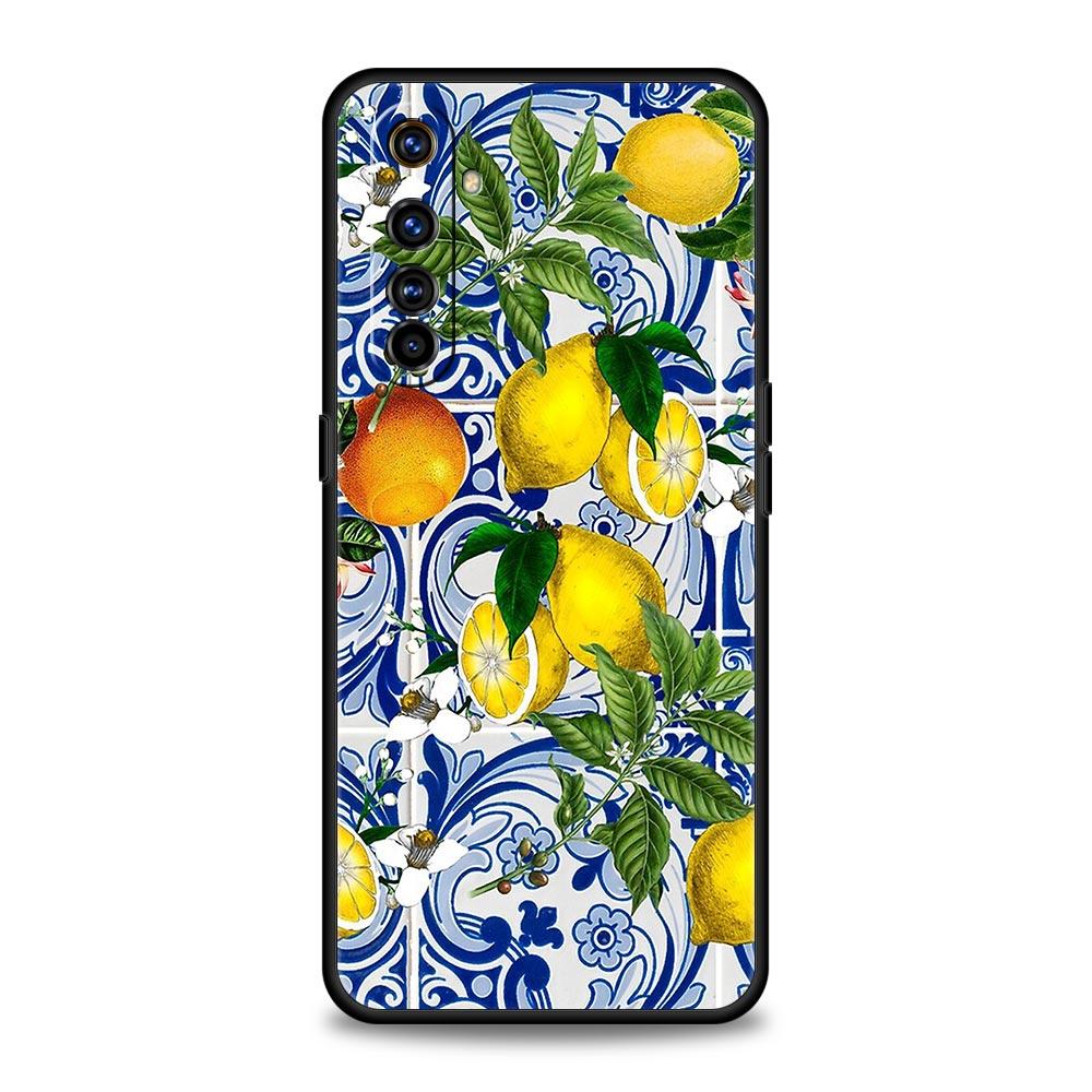 Mediterranean Lemon For Realme 11 10 9 8 5G 7 6 GT2 Pro Plus C21 C11 C25 C35 Silicone Cover For Realme GT Neo 2 3 3T Phone Case