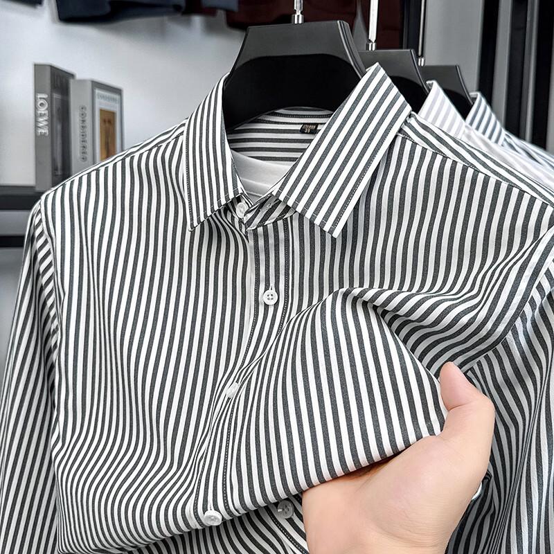 

Firstview Men s Striped Long-Sleeve Casual Business Shirt FV25D2244 XL