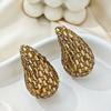 Exaggerated Diamond-Set Geometric Oval Earrings, Creative Personality And Fashion Full Of Diamond Water Drop Earrings For Women