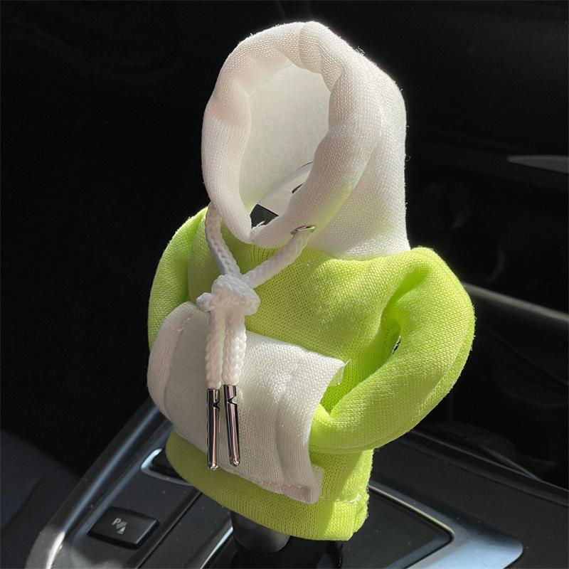 Gear Shift Knob Hoodie Cover Black Polyester