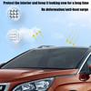 Car Windshield Sun Shade - UV Protection Retractable Sun Visor with Suction Cups, Foldable Automotive Front Window Sunscreen for Summer Heat