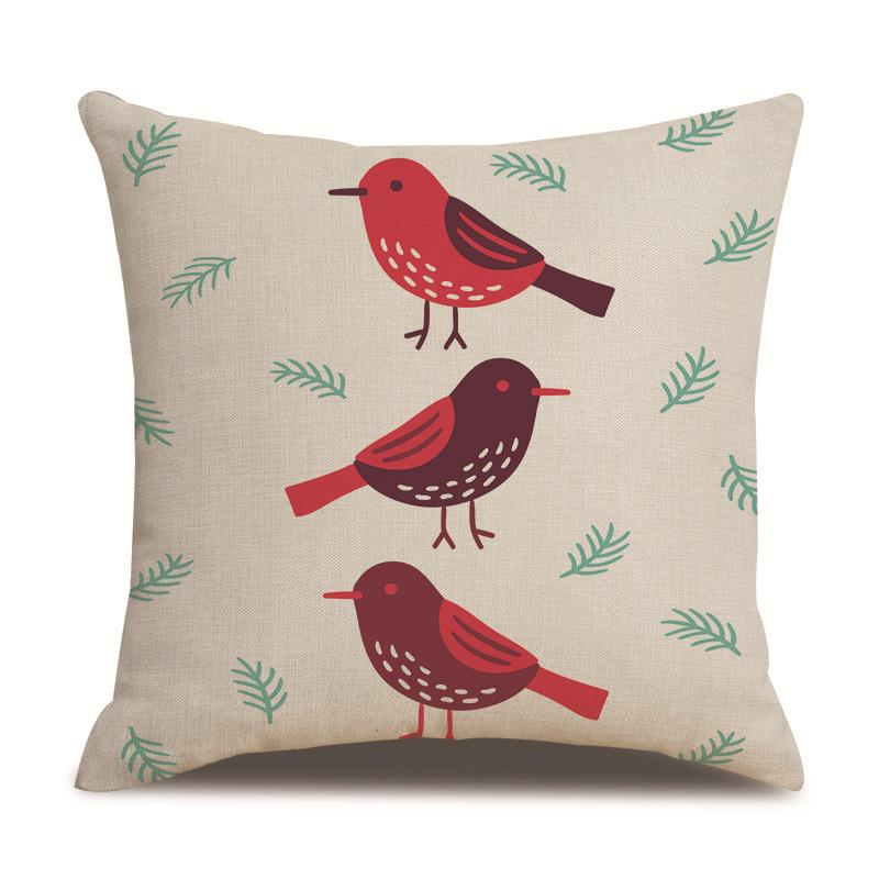 Christmas Creative Single-sided Pillowcase Living Room Linen Car Pillowcase Sofa Pillowcase Bedside Cushion Cover