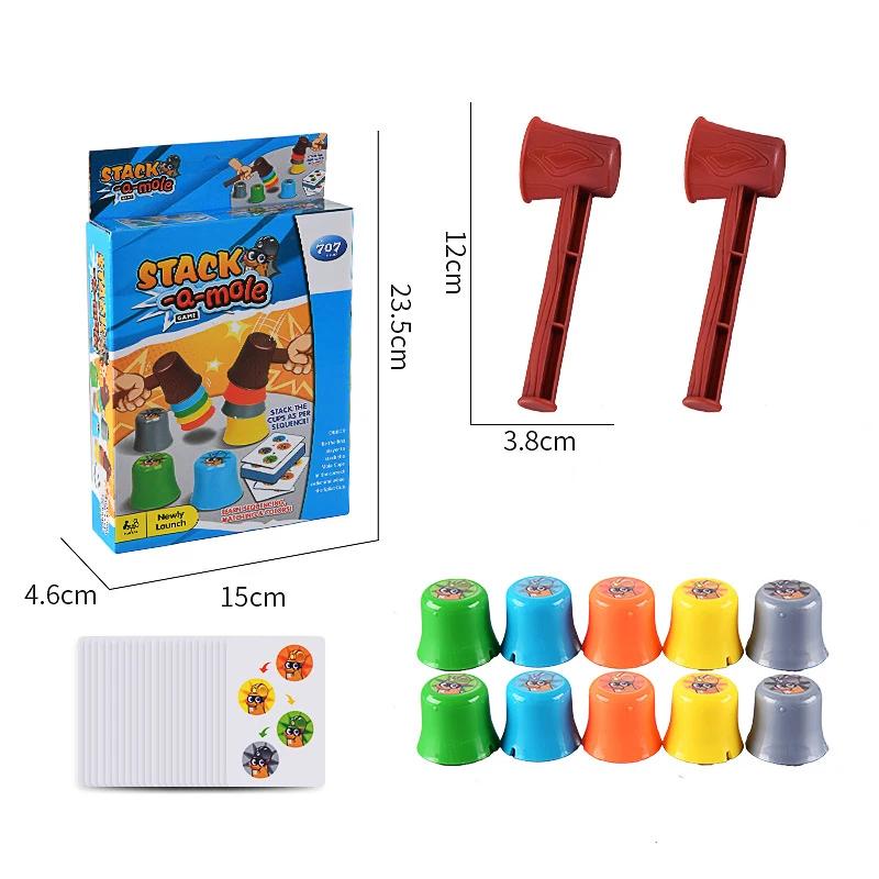 Quick Stacking Cup Game for Family Party Fun Colorful Battle Game Challenges Hand-eye Coordination Brain Training Toys for Kids
