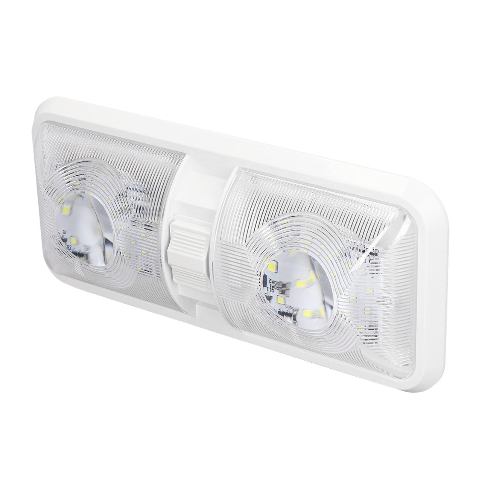 

Светодиодный потолочный светильник для салона автодома 2 купольных светильника 600 лм с 3-позиционным переключателем DC 12 В для лодки, яхты, белый свет 4000 4500K