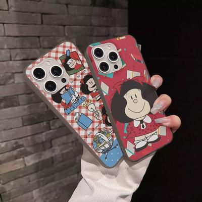 Cartoon M-MafaldaS Anime For IPhone 17 16 15 14 13 12 11 Pro Max Plus Pro Clear Phone Cover Non-Slip Shell