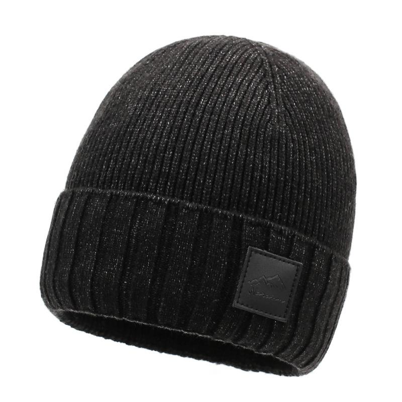 Skimütze Winter Kältefest Warme Strickmütze aus Wolle Herren Samt Ohrenschutz Winddichter Hut