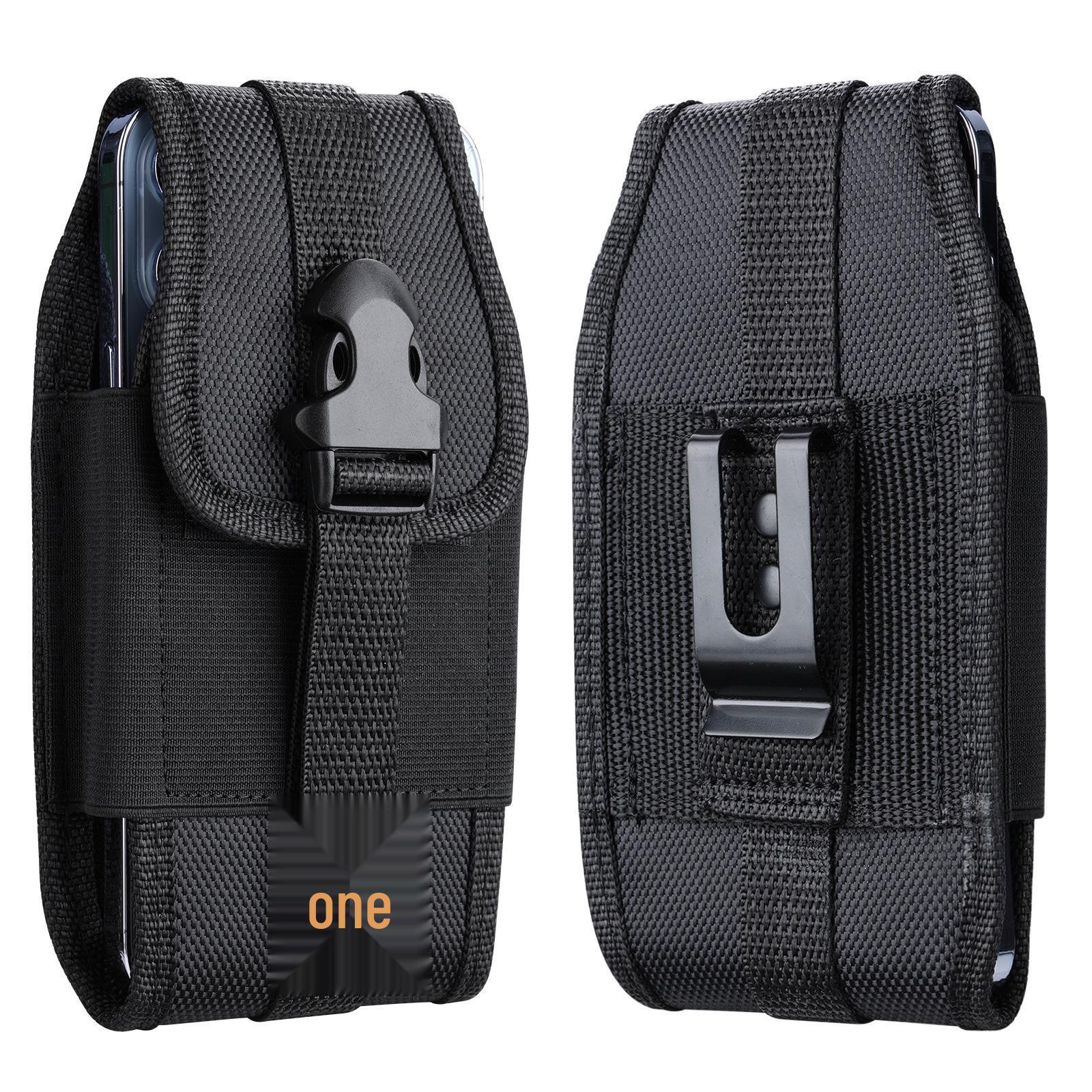 

iPhone 17 Vertical/Horizontal 15Pro Max Card Slot Waist Pack, Oxford Nylon Fabric XL (5.2-6.5 inches) чёрный