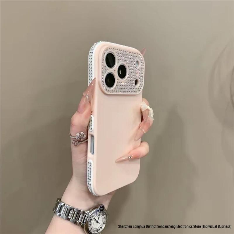 

AG Matte Full Diamond Case for iPhone 16promax/17 Big Window All-Inclusive Protective Cover 16