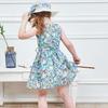2 Teile/satz Mädchen Kleid + Hut Baumwolle Komfortable kinder Kleid Sommer Kleid Floral Mädchen Ärmelloses Kleid Für Kinder