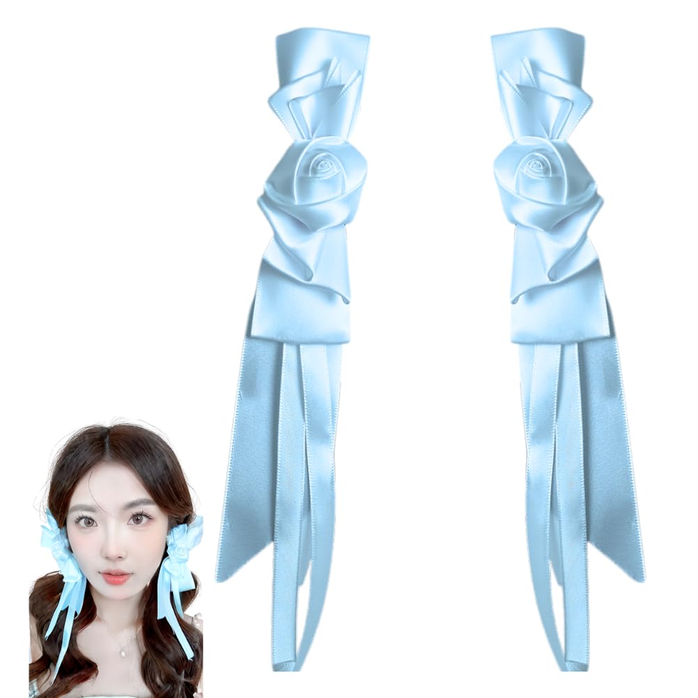 hair gothic lolita girls hair hair forest dreamy school 2-piece accessory, style, ribbon, bow, rose, clip, accessory, girl, cute, cosplay, girls,