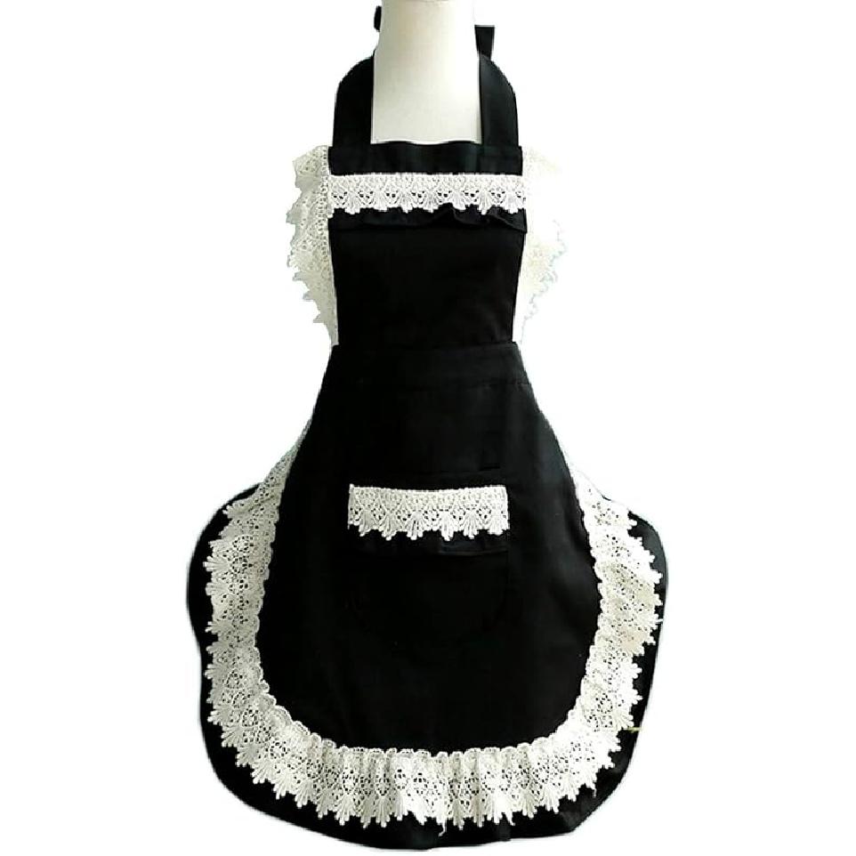 Hyzrz Lovely Home Work Adjustable Apron Cake Kitchen Cooking Women Girls Aprons With Pocket for Gift, Pink