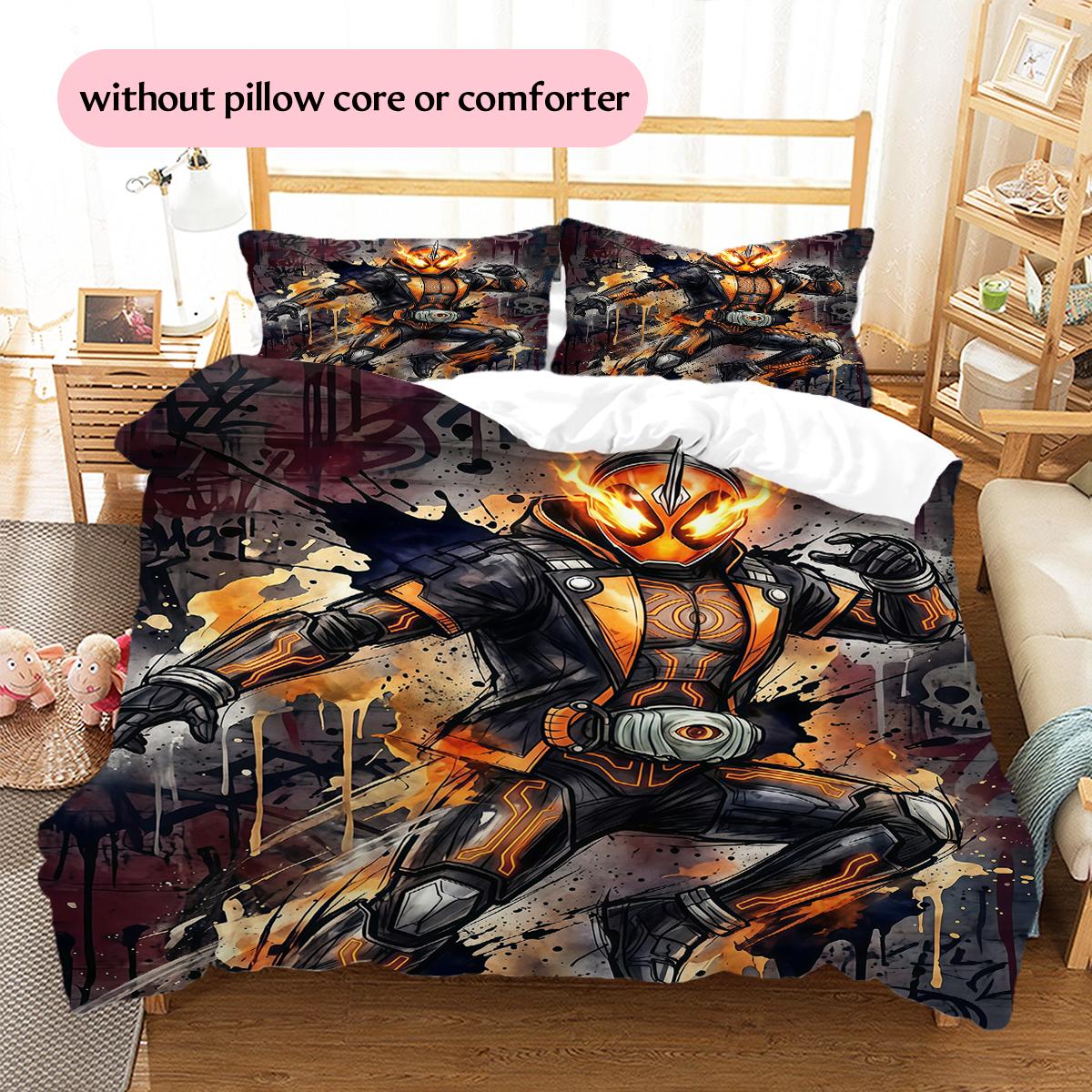 

Rider ArtPattern Bedding Quilt Set Home Decoration Gift (1 * duvet cover + 2 * pillowcase without core) 135x200cm