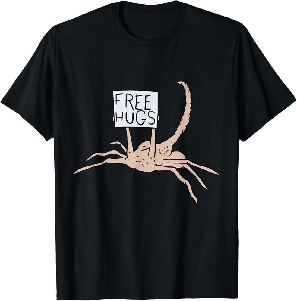 Funny Alien Free Hugs Alien T-Shirt Unisex T-Shirt S