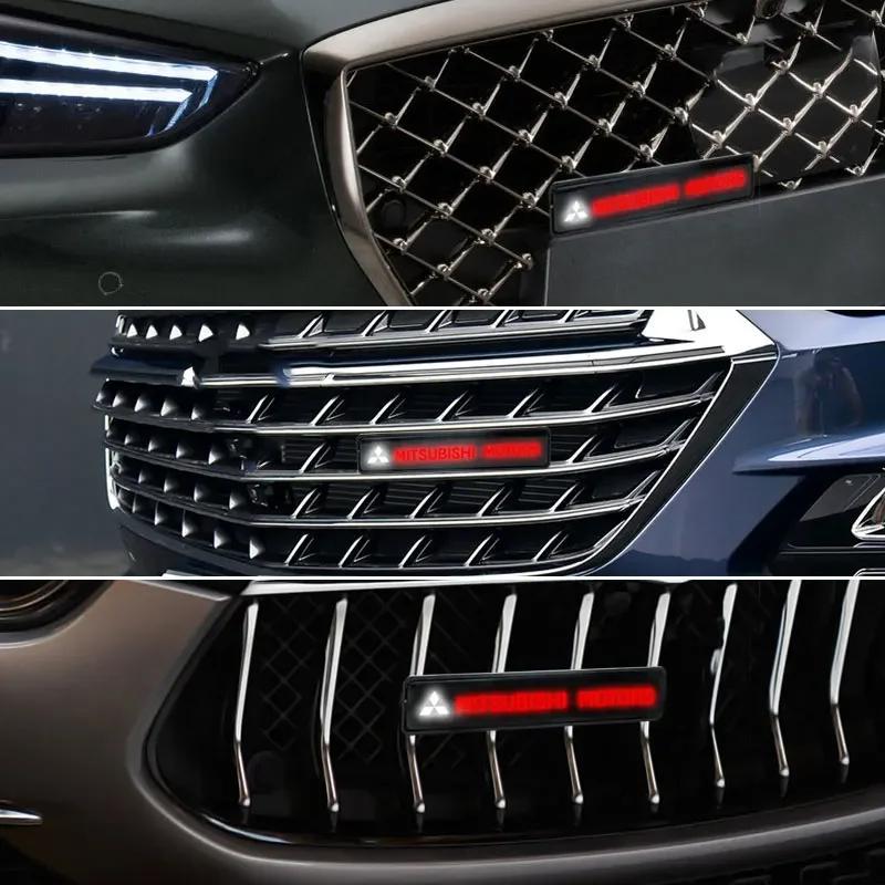 LED Front Hood Grille Emblem Badge Decorative Car Light logo For Mitsubishi outlander Triton L200 ASX Mirage Pajero Eclipse Colt