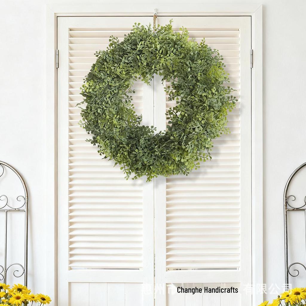Artificial Green Leaf Wreath for Home Decoration and Venue Arrangement