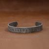 Stainless Steel Rune Bracelet Retro Literary and Artistic Men and Women Personality Fashion Letter Titanium Steel Bracelet