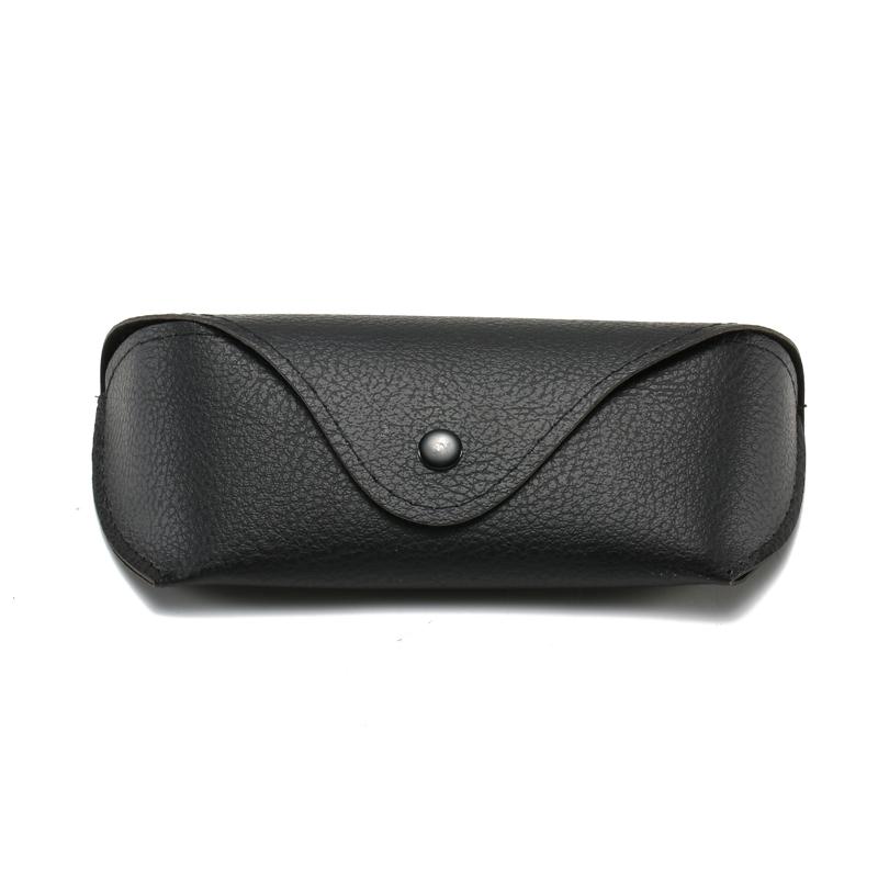 Premium Leather Glasses Case, Retro Snap Button Storage Box for Men and Women, High-end Minimalist Design C1
