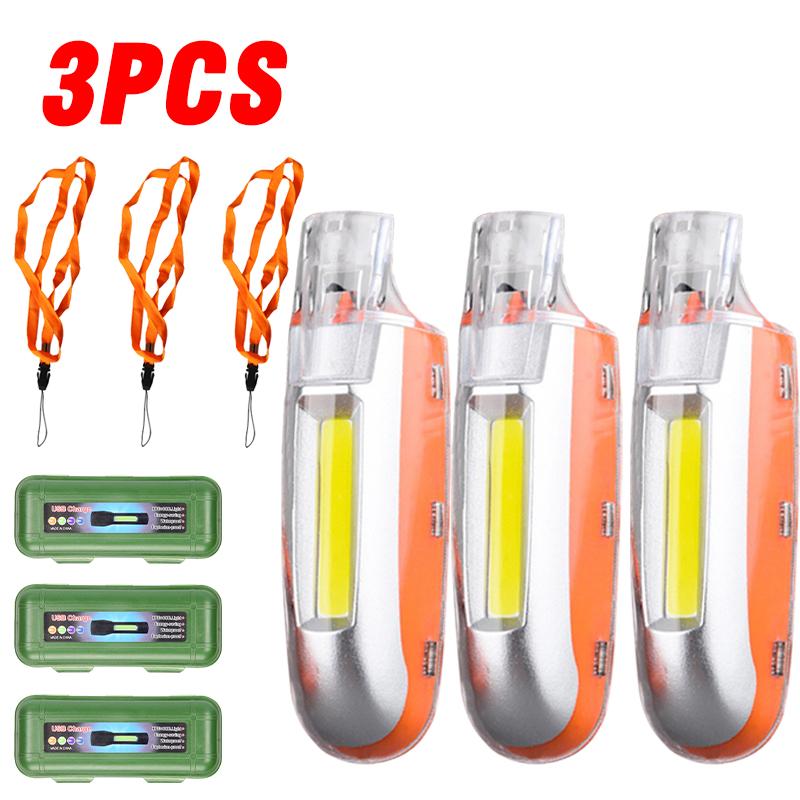 Whistle High Decibel Survival Whistle Flashlights USB Rechargable Hiking Camping Whistle Torch  Whistle Emergency Survival Tool