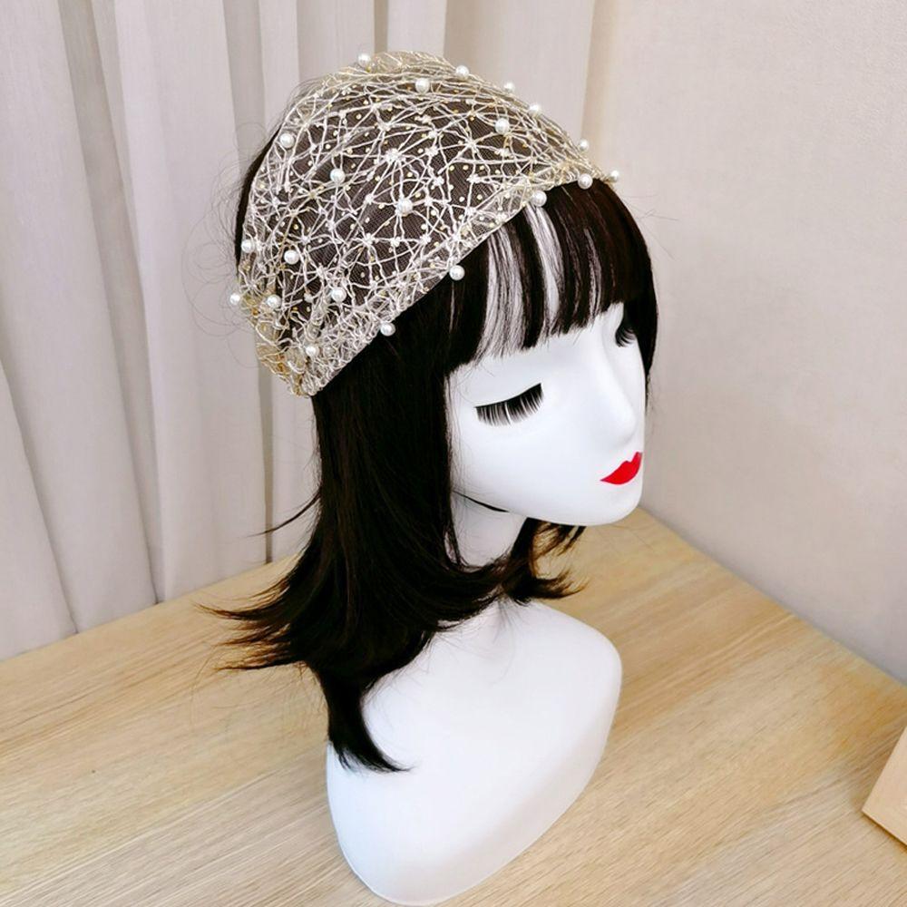 Flower Hollow Hair Accessories Pearl Women Head wraps Korean Style Hairbands Turban Headband